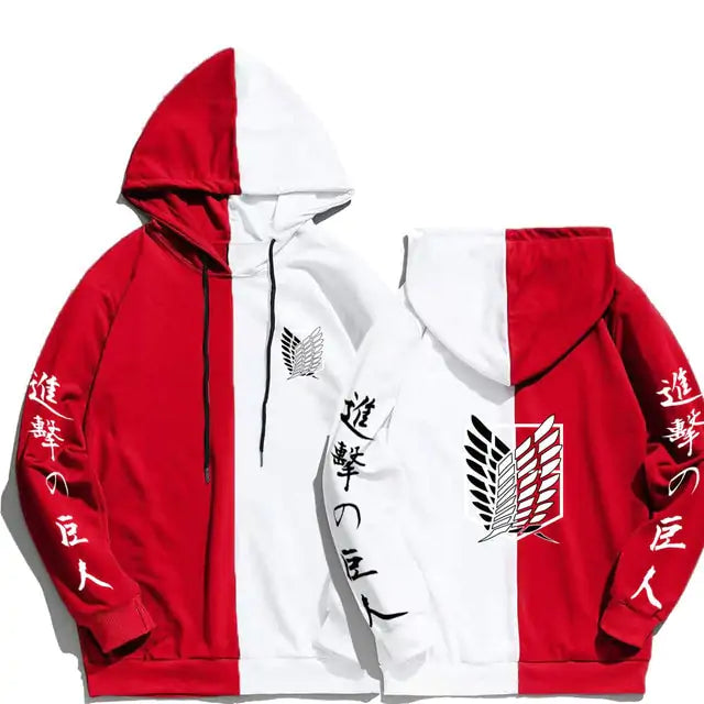 Attack On Titan Half Color Hoodie